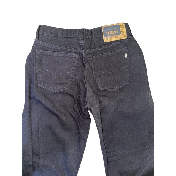 Mavi Molly Flare Jeans 29/32 Low Rise Button Fly‎ Black 100% Cotton Frayed Hem - Picture 5 of 11